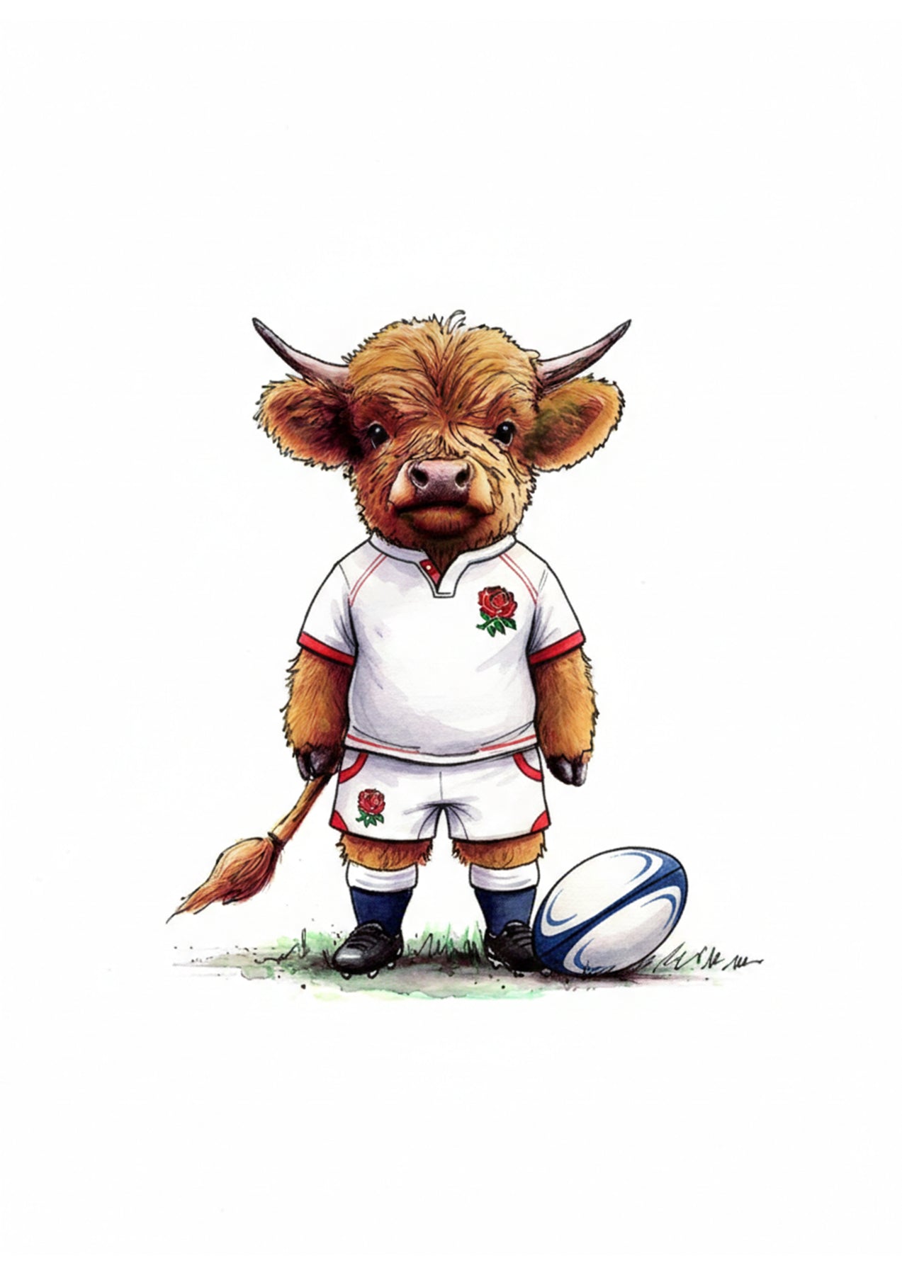 A4 Art Print Rugby 6 Nations 2026 England – Helen Clark Bespoke